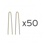 50 Ganchos invisíveis bronze 6cm