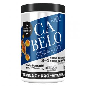 Gota Dourada Creme + Máscara 2 em 1 Meu Cabelo Perfeito Vitamina C 1kg