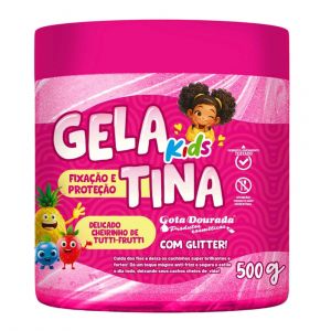 Gota Dourada Gelatina Capilar Kids Tutti-Fruti Fixação E Proteção 500g