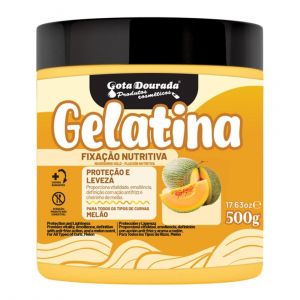 Gota Dourada Gelatina Capilar Melão Fixação Nutritiva 500g