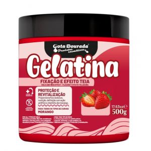 Gota Dourada Gelatina Capilar Morango Efeito Teia 500g