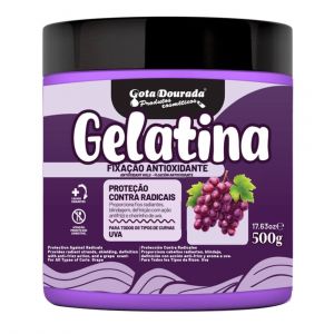 Gota Dourada Gelatina Capilar Uva Fixação Antioxidante 500g