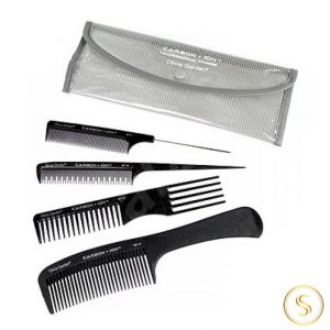 Olivia Garden Carbon + Ion Pouch with 4 ST Combs