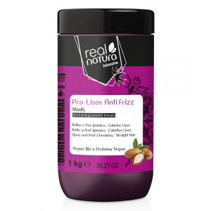 Real Natura Máscara Sem Sal Pro-Lisos Anti Frizz Argan 1kg
