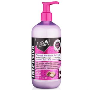 Real Natura Shampoo Sem Sal Pro-Lisos Anti Frizz Argan 500ml