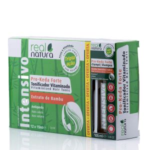 Real Natura Vitaminado Pro-Keda Forte 12x15ml + Shampoo 100ml